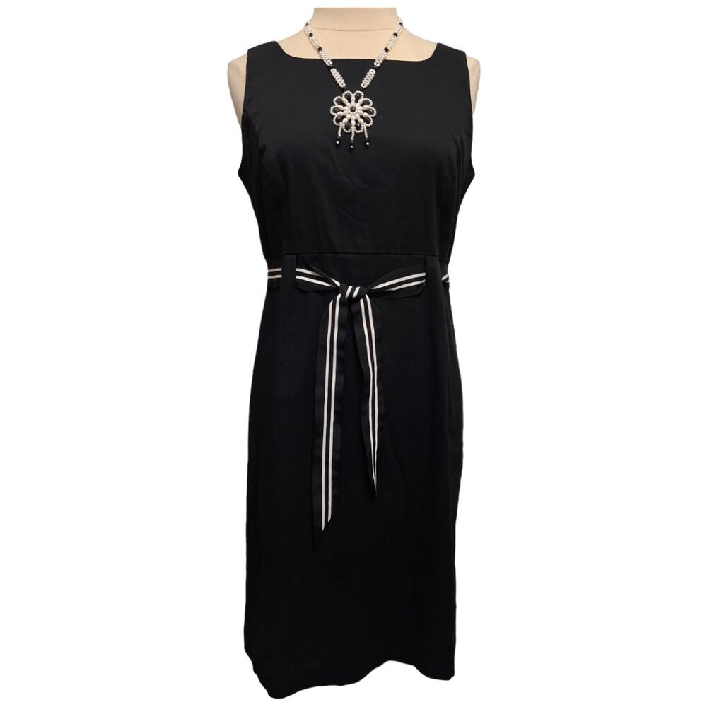 Black sleeveless midi dress